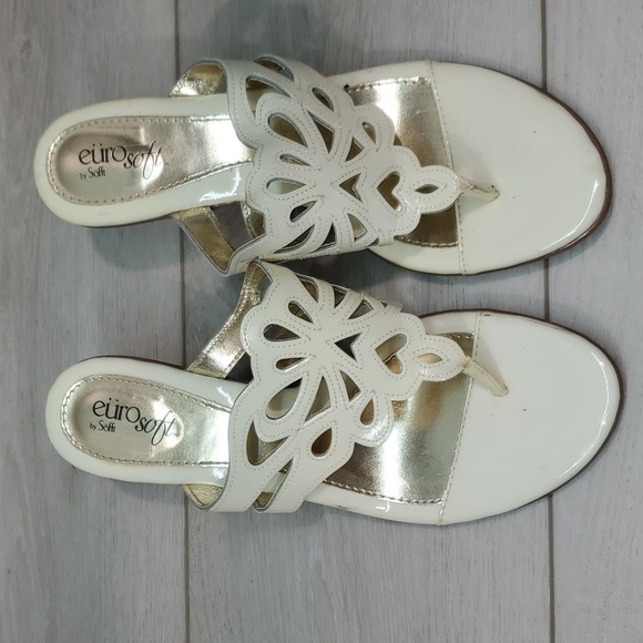 Euro By Sofft Womens Maya Comfort Leather Heels Sandals shoes sz 8M - Picture 4 of 14